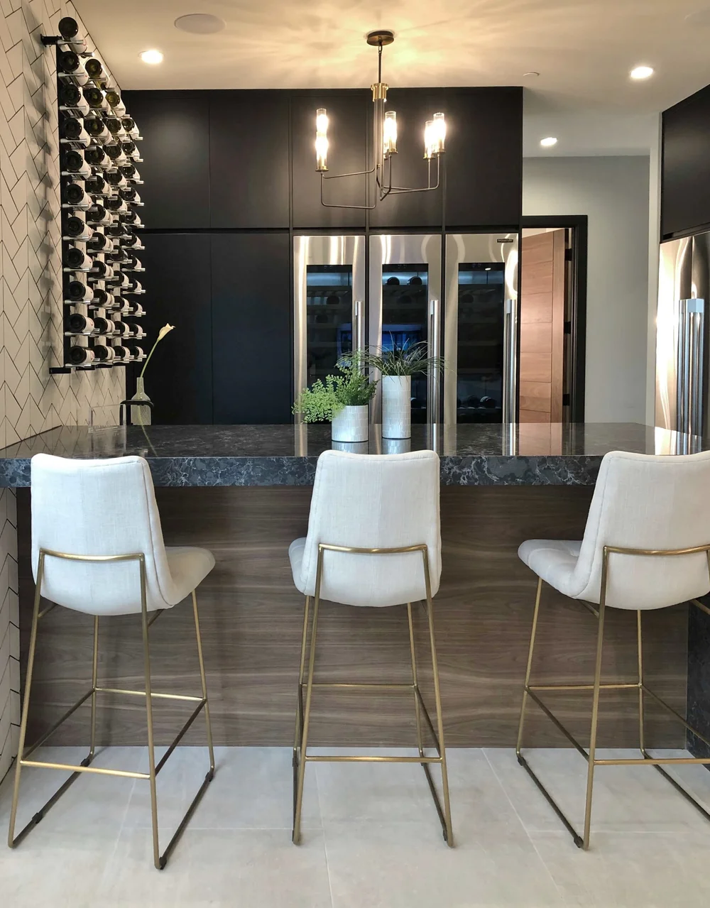 The wine bar in The New American Remodel TNAR | #remodeling #remodel #winebar #winebarideas