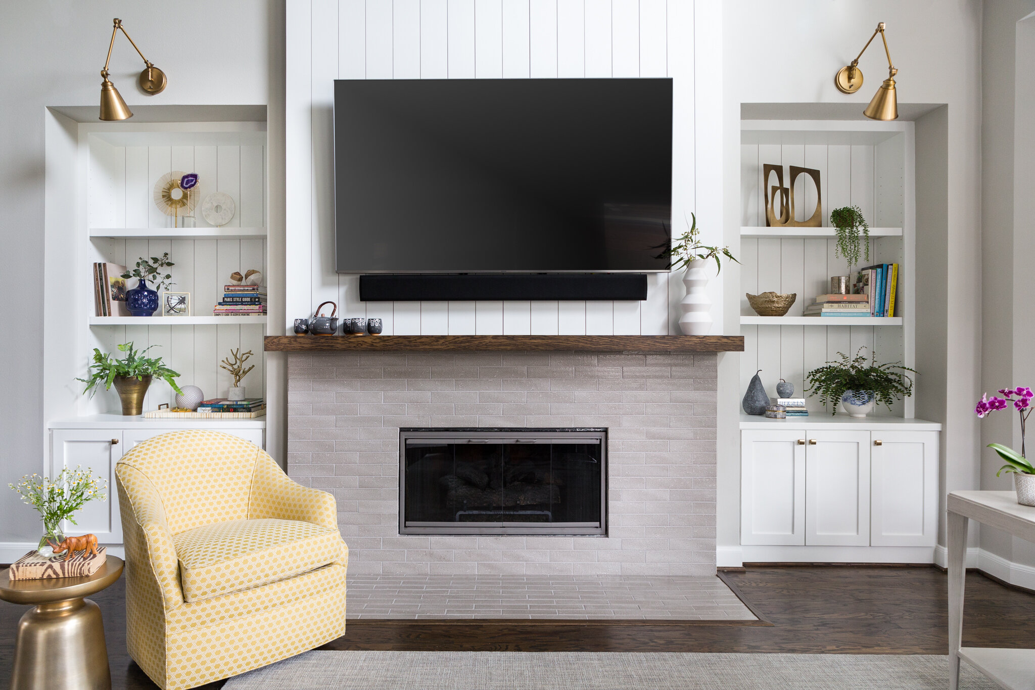 How To Decorate A Mantel When You Have A Tv Above It! — Designed