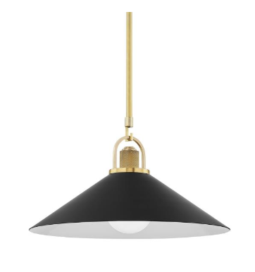 Dawson pendant from Hudson Valley Lighting in black and brass combination finish.