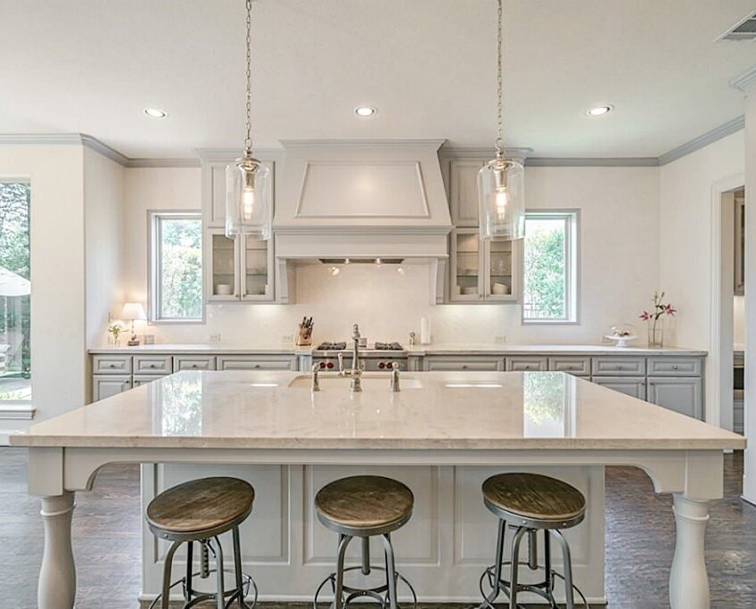 AFTER Kitchen Remodel - Microwave was moved below the countertop as a drawer model.