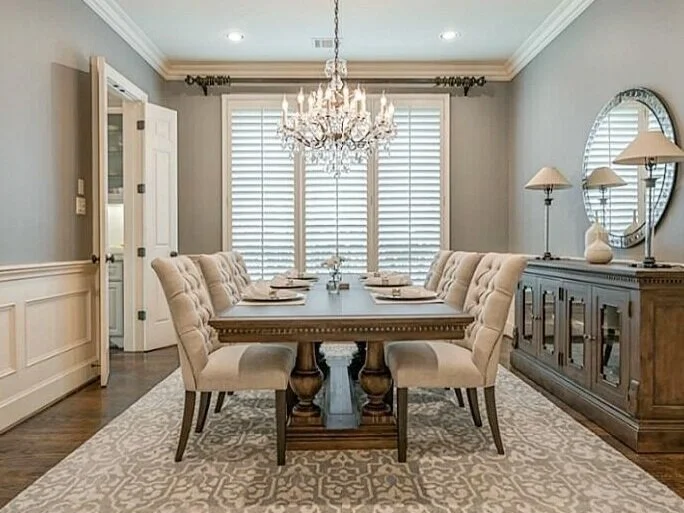 mindful gray in dining room