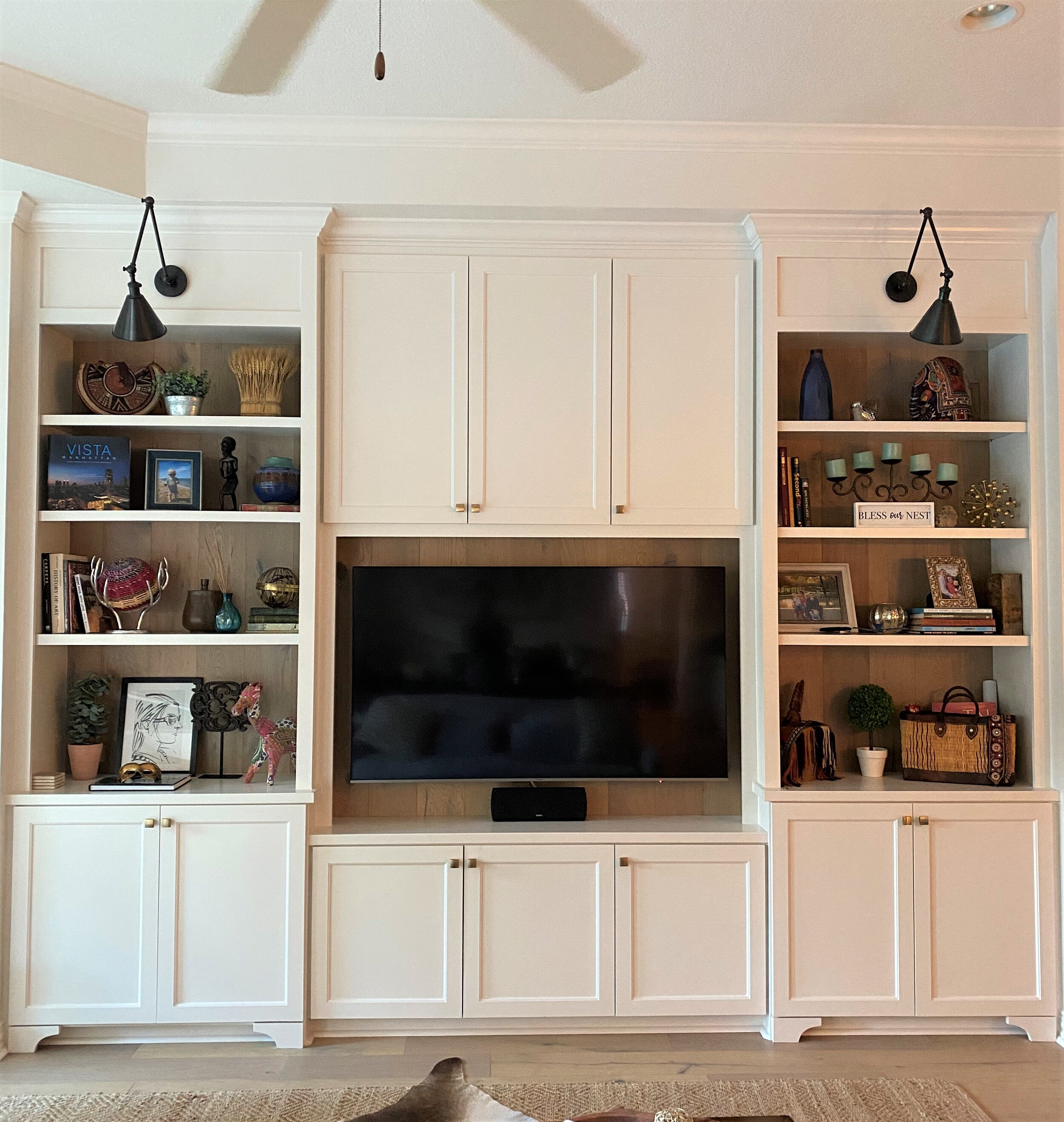 Before And After - How To Update Your Deep Cabinetry To House A Big Flat  Screen Tv — Designed