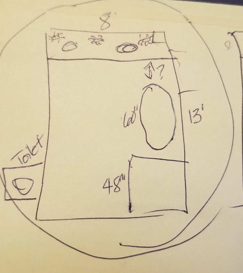 Before Bathroom Remodel - Designed in a Click Q and A