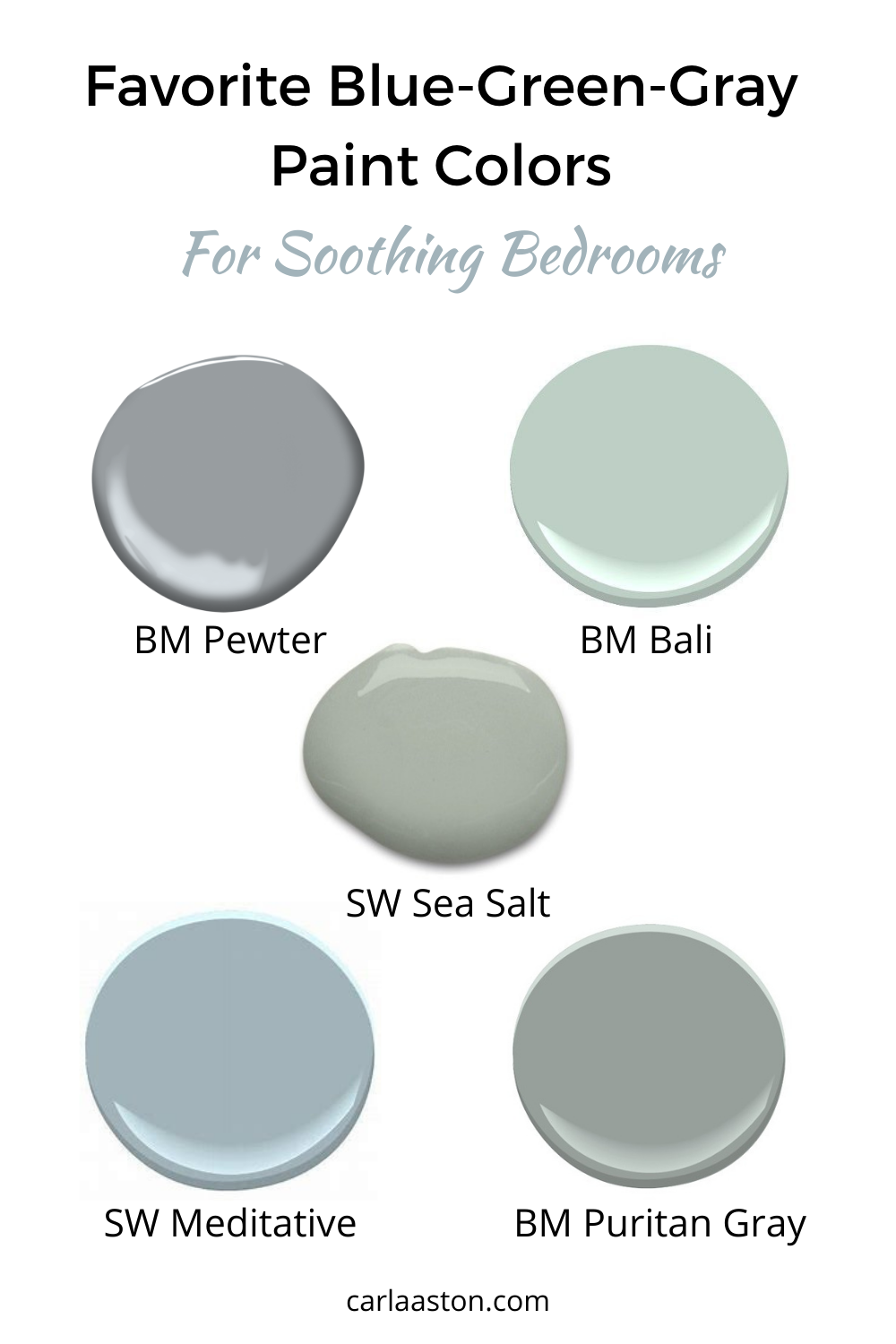 Favorite Blue Green Gray Paint Colors Perfect For A Tranquil Bedroom Designed