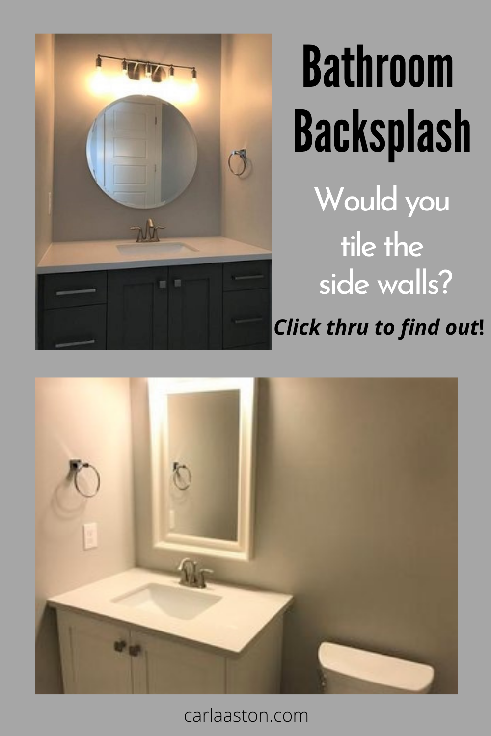 Backsplash Advice For Your Bathroom Would You Tile The Side Walls Too Designed