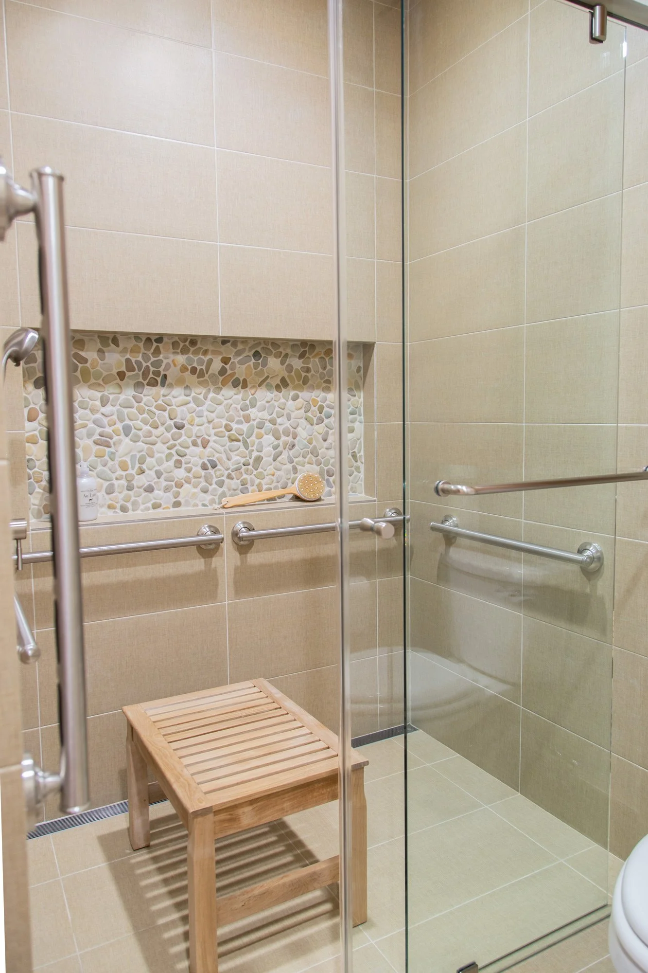 Shower Stall Best Shower Grab Bars For Seniors Portable And