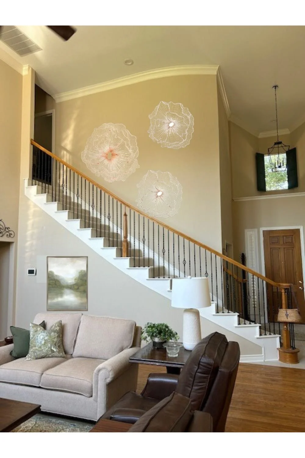 How to Decorate a Tall Stair Wall — DESIGNED