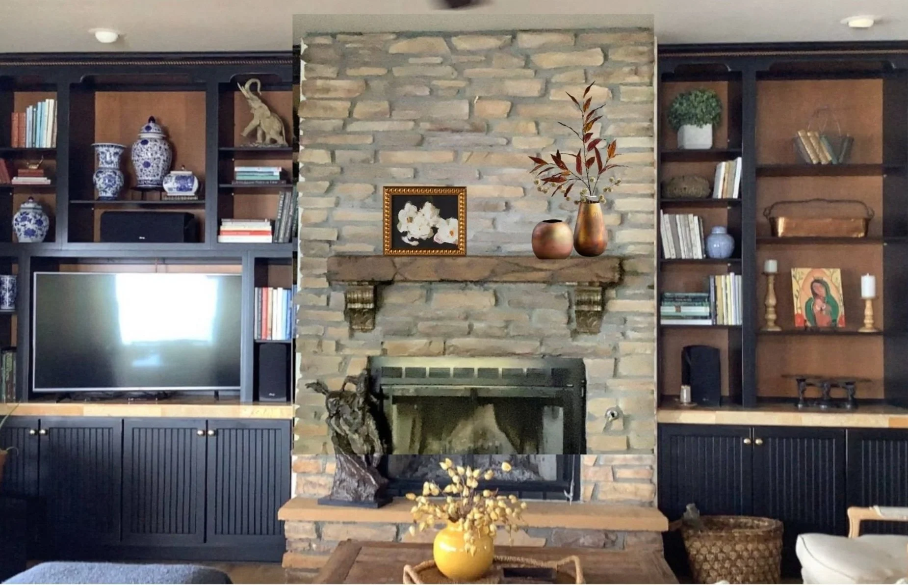 Styling Advice for Consoles and a Stone Fireplace Mantel — DESIGNED