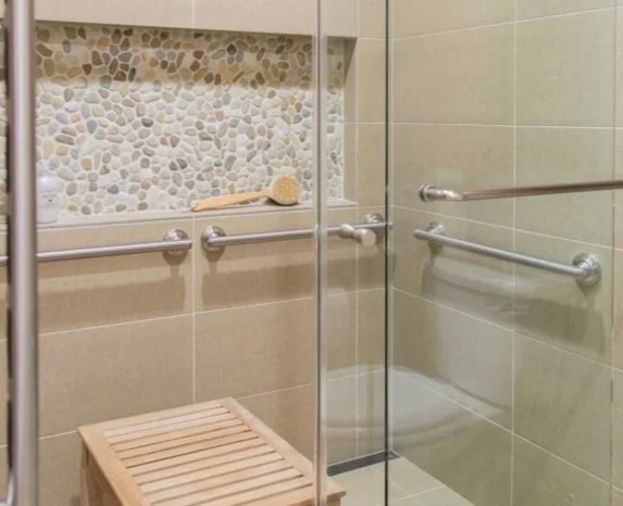 Shower insert with seat and grab bars new arrivals