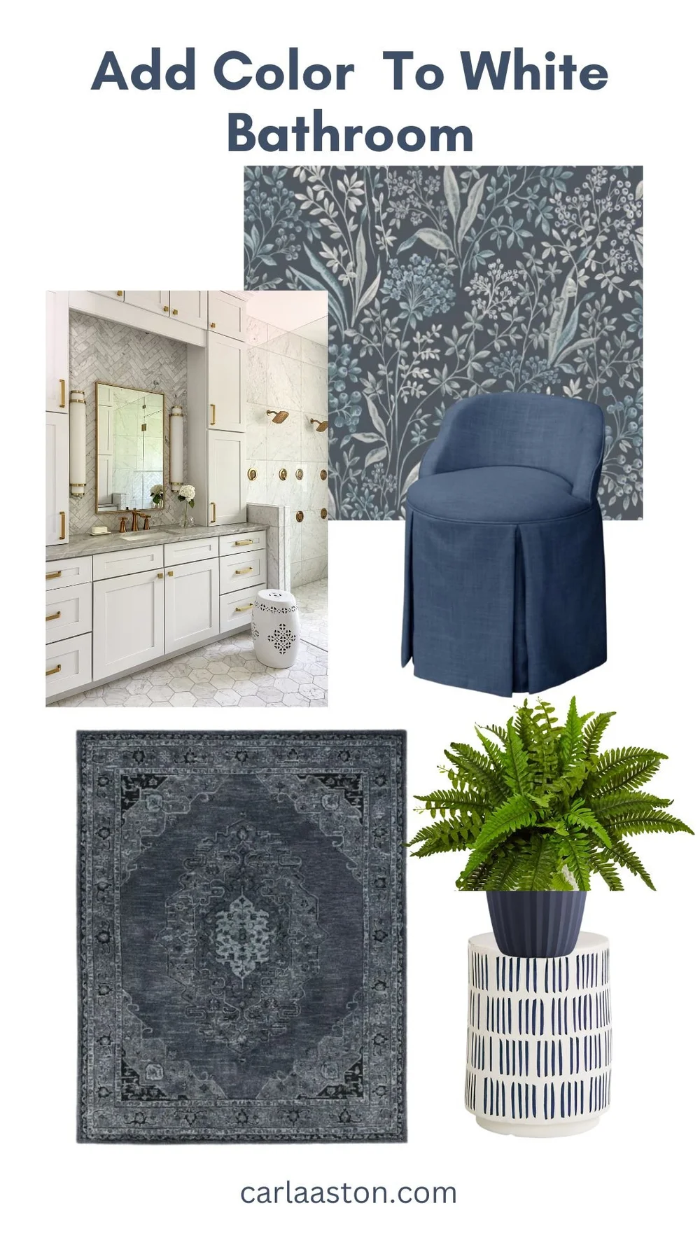 8 Ways to Add Color and Interest to an All White Bathroom — DESIGNED