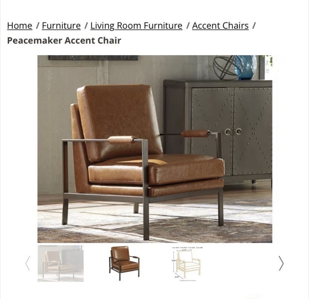 caramel leather chair