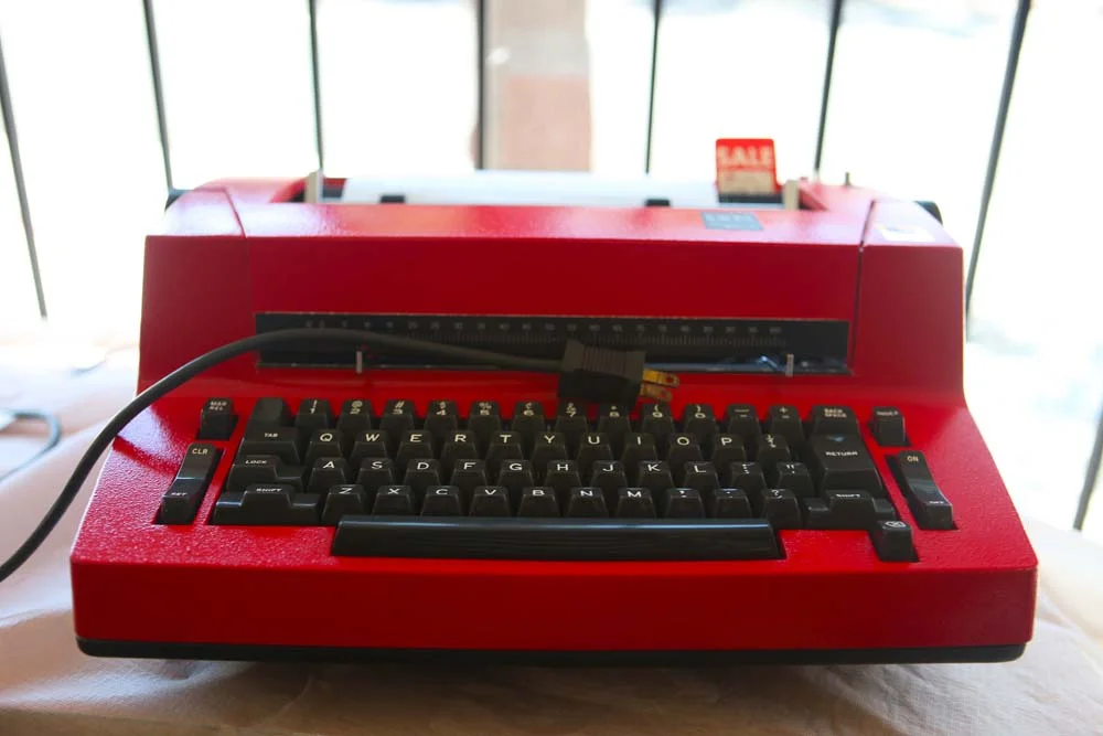 A Selectric in non-original red paint.