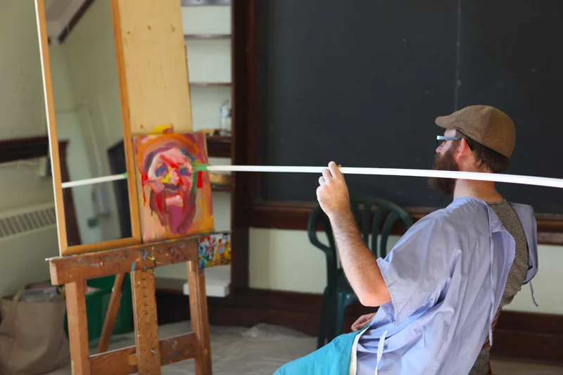 Glen kept his eyes closed throughout the session.