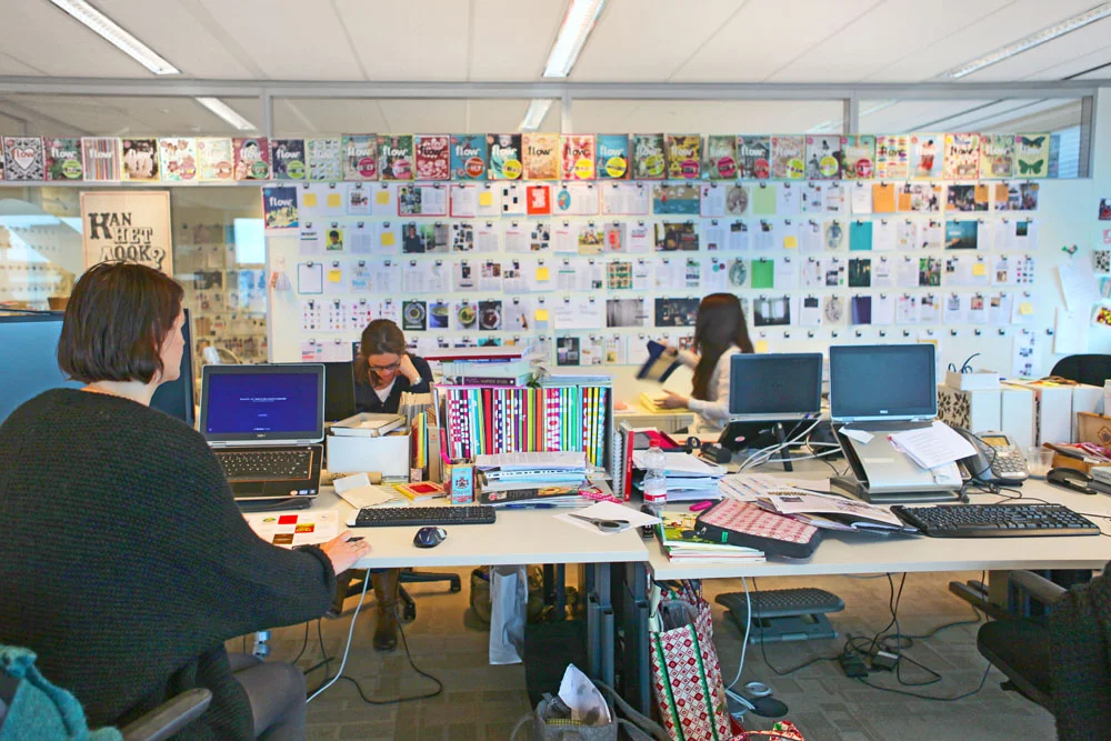 A view of the team at work.