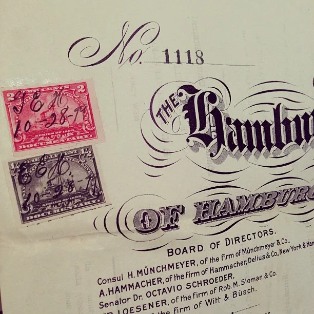 Detail from a fire insurance certificate from 1904.