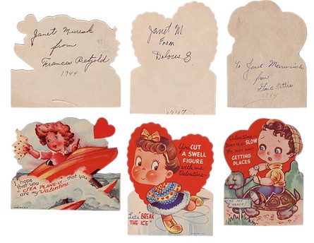 With the patina of age and personal handwriting, the back of a valentine can be more beautiful and sentimental than its showy front.