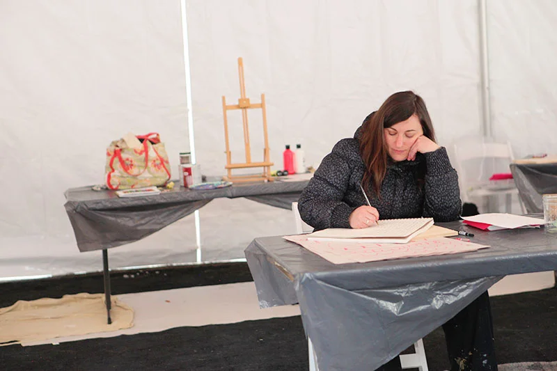 Jennifer Mercede taught doodling and painting.