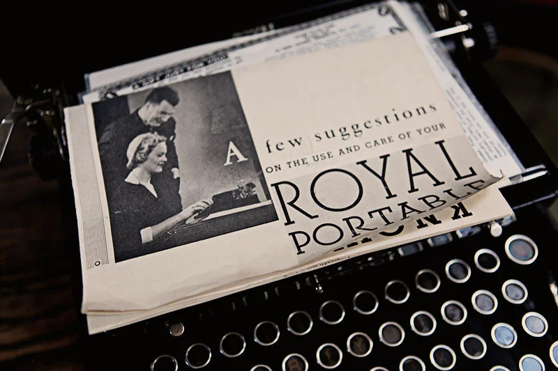 For me, the ephemera of typewriters are part of the appeal.