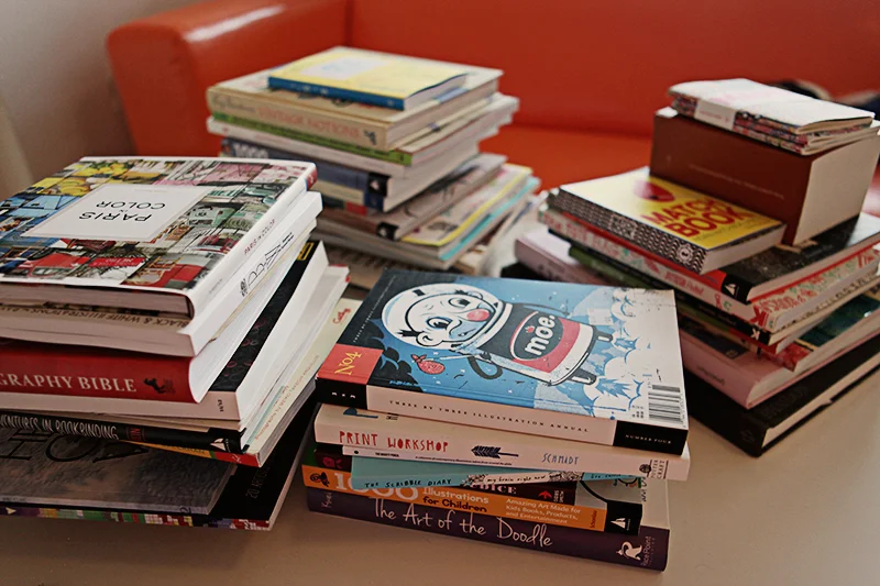 I'm also paring down my reference and inspiration books.