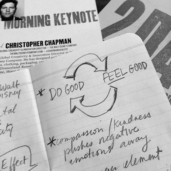 Christopher Chapman , Global Creativity & Innovation Director at Disney at The Walt Disney Company spoke about p urpose, passion and PENGUINS.