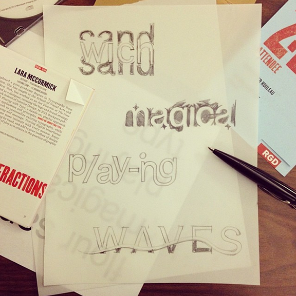 Christopher attended a workshop with Lara McCormick and created these lettering sketches. 