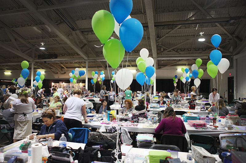 Carnival participants bring their own supplies to work on their books, but lots of vendors are close at hand to inspire ideas and tempt wallets.