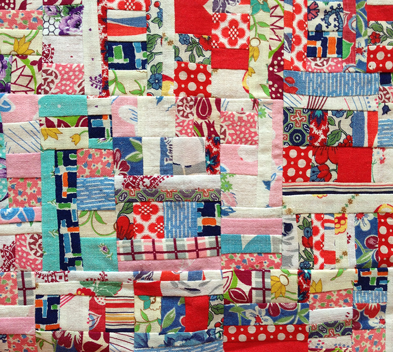 Feedsack quilt block by reader Lisa Courtnage