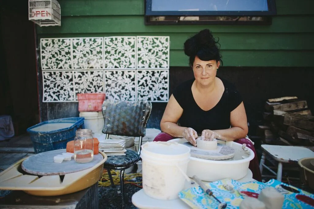 Julie Mackinnon Ceramics Julie Mackinnon , who refers to her people as “clay people”, will bring her high-fired porcelain designs that are gaining fans daily including Canada’s most beautiful tea store, Silk Road Tea, who wants her contemporary handmade work in their stores, look for the announcement this spring.