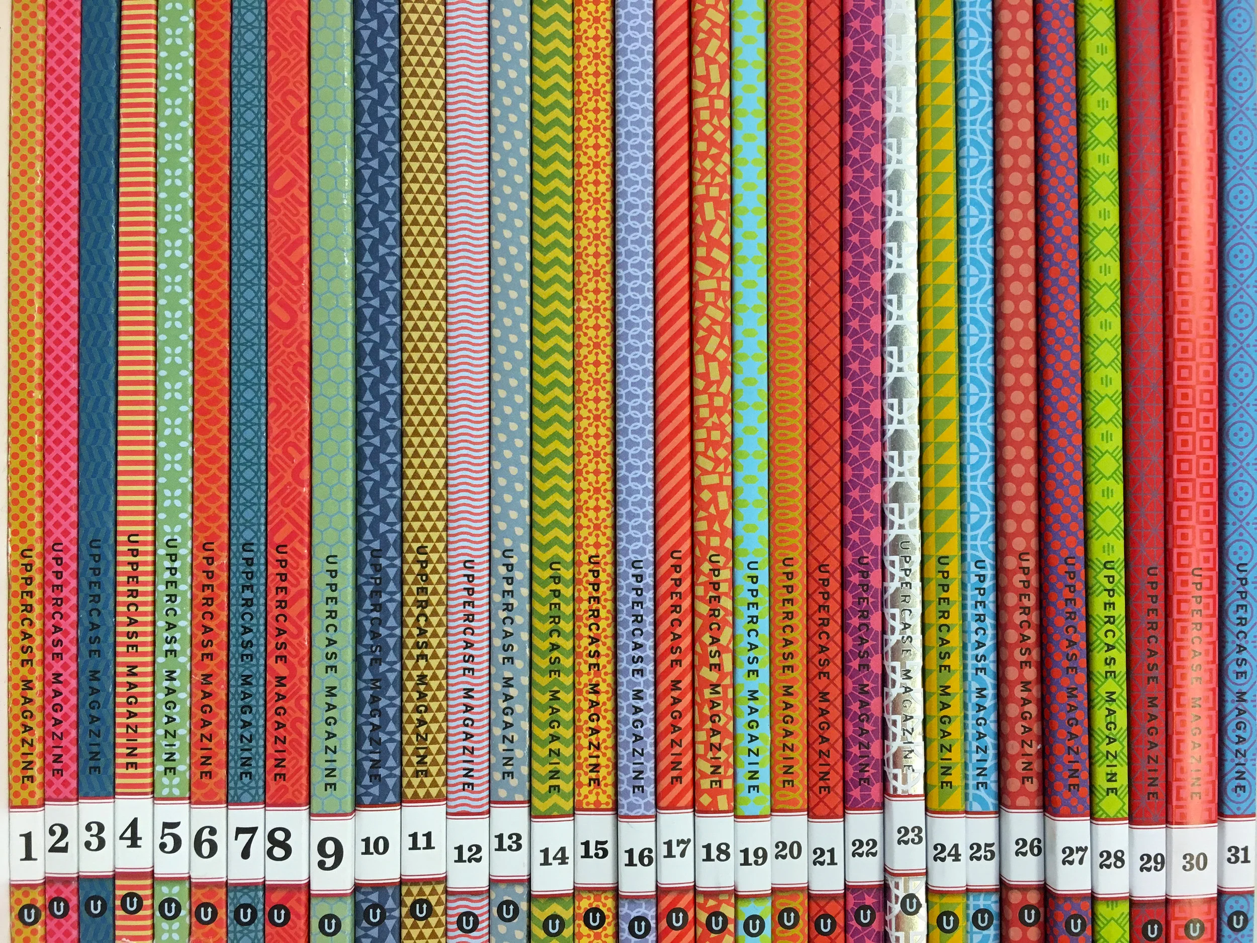 UPPERCASE magazine spines.JPG