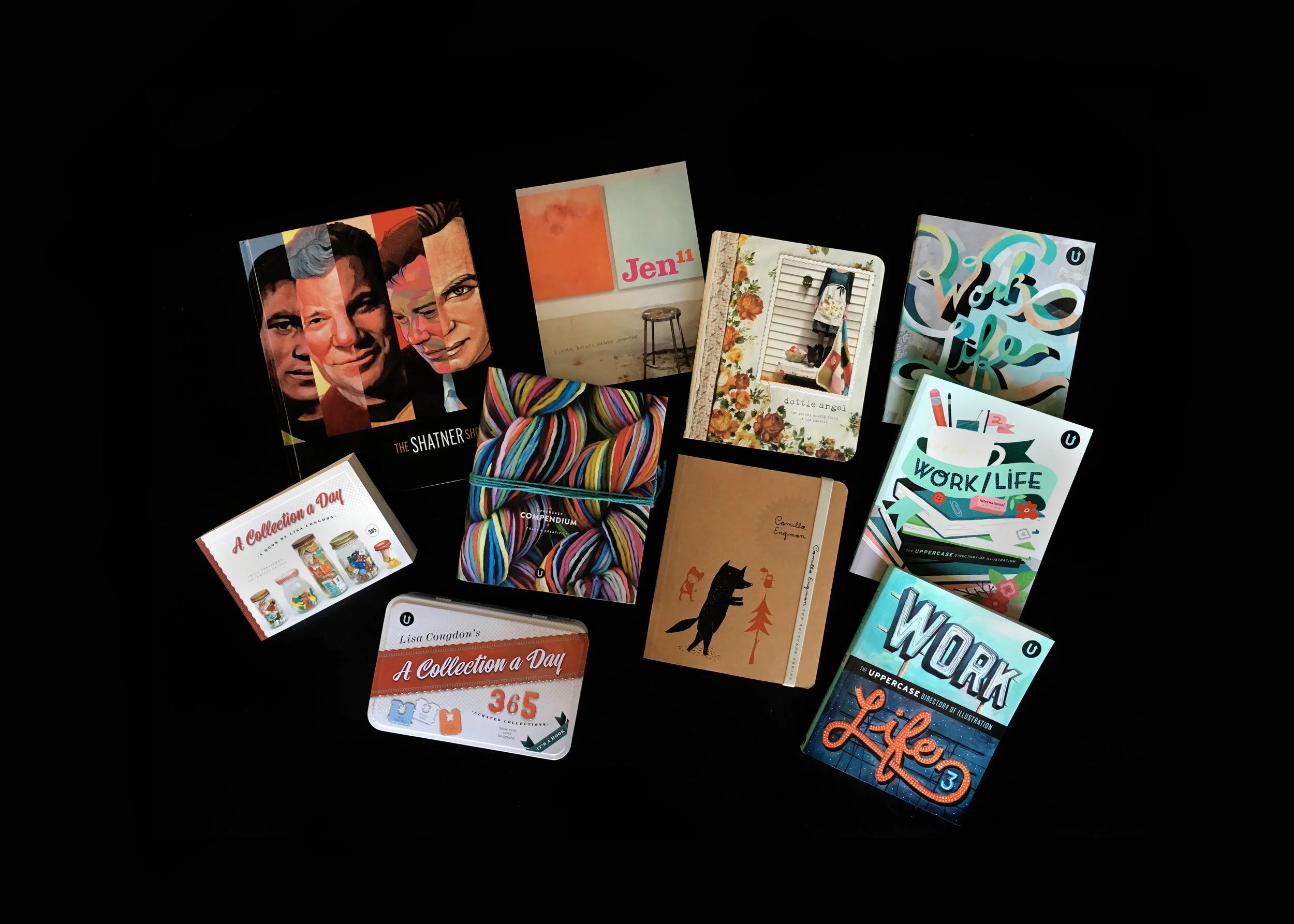 Various UPPERCASE books.JPG