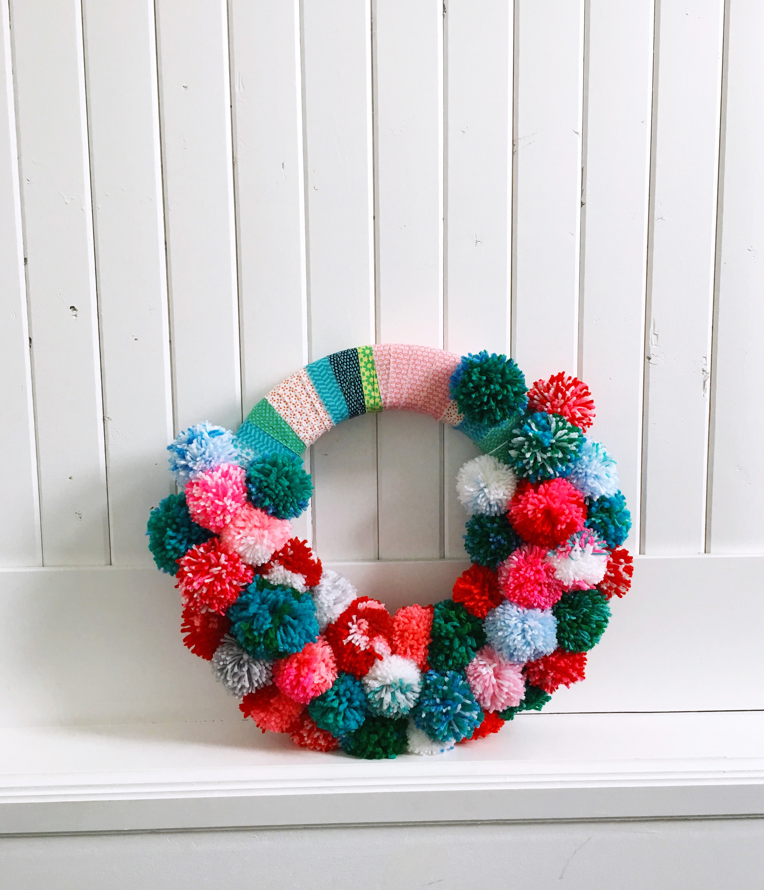 I got this far and ran out of yarn! fortunately, my mother in law haD a good supply of yarn and I was able to keep POM and carry on.