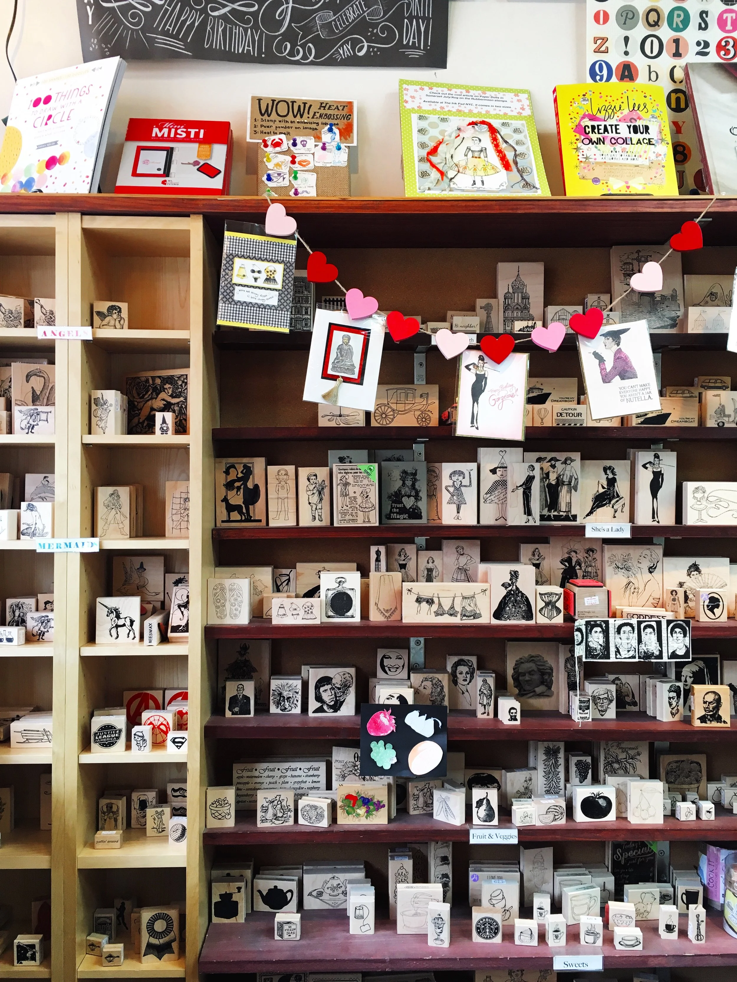 There's an extraordinary variety of rubber stamps!