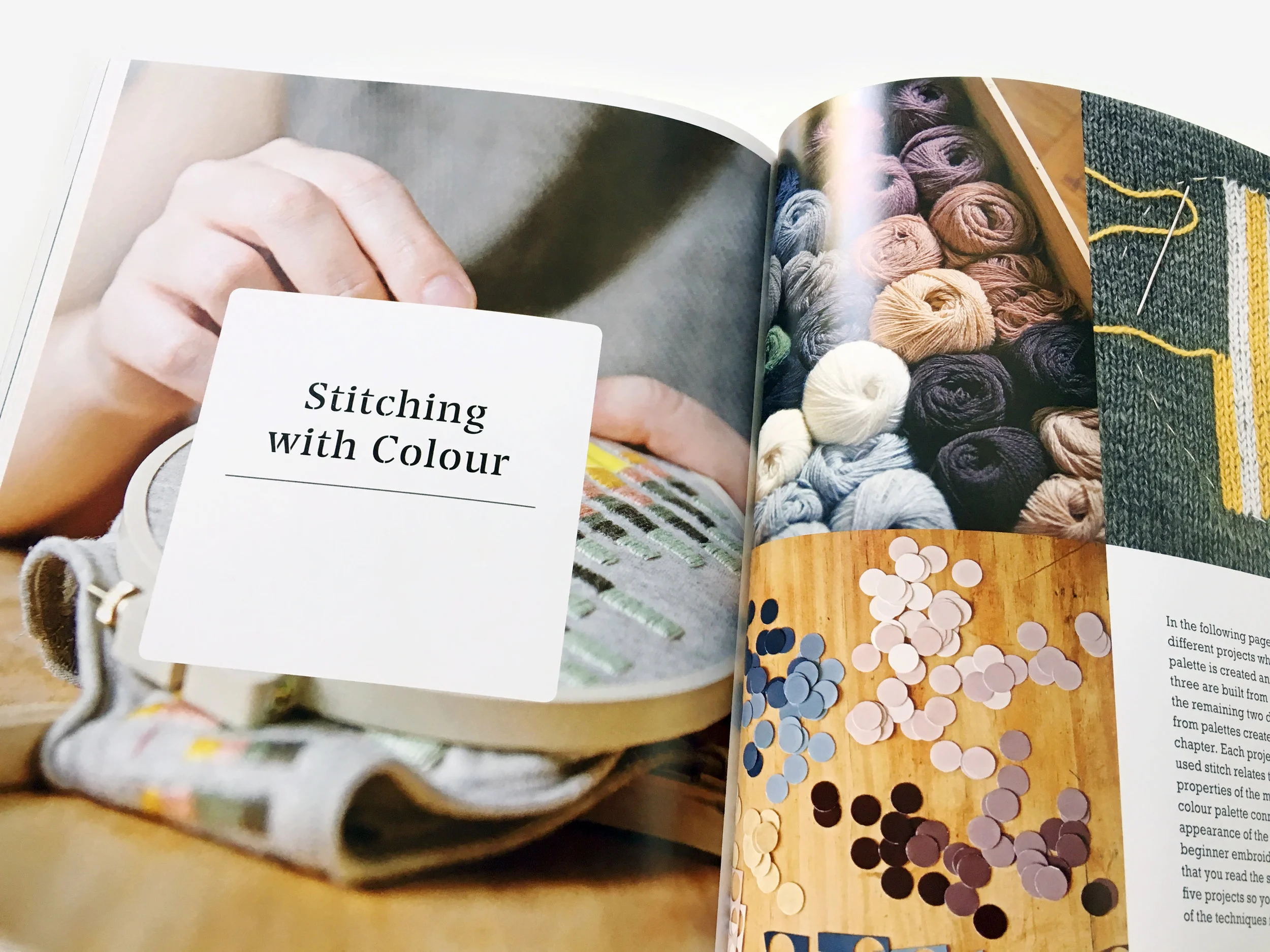 A spread from Colour Confident Stitching.