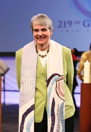 Cynthia Bolbach after her election as Moderator of the 219th General Assembly (2010) —Danny Bolin