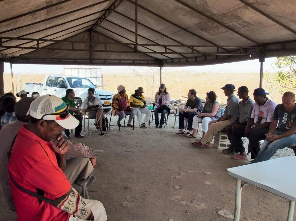 Listening to the residents' heartbreaking stories.