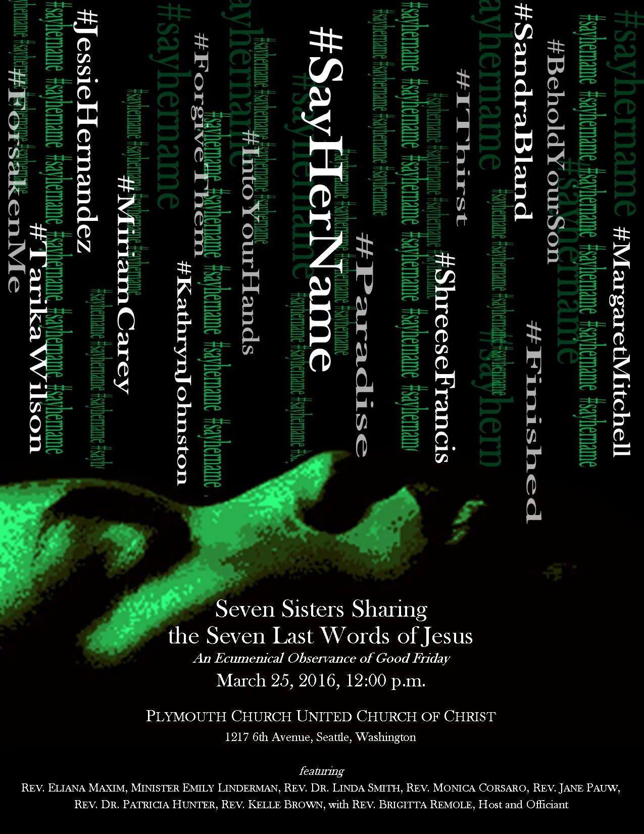 3/25: Seven Sisters sharing the Seven Last Words of Jesus