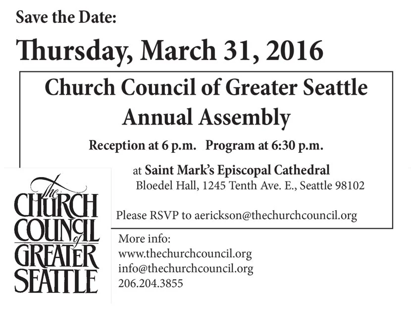 3/31: Church Council of Greater Seattle Annual Assembly
