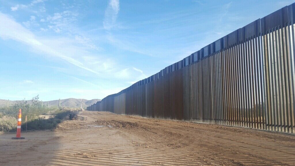 Border wall construction in Organ Pipe Cactus National Monument