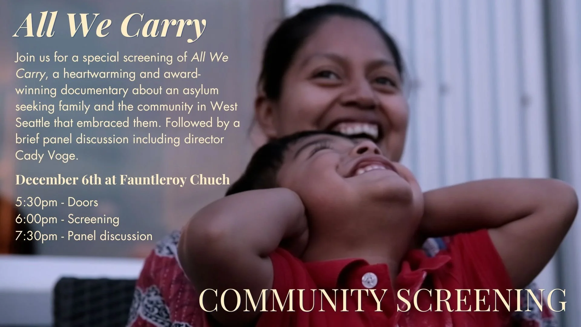 Community Screening: All We Carry