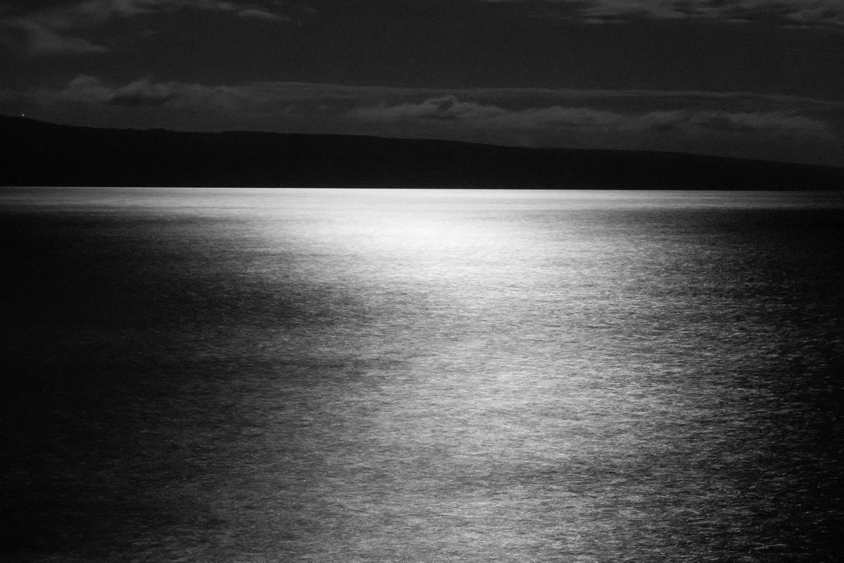 Maui Water in Moonlight 2, 60mm, 30 seconds at f/14. ISO 6400. 