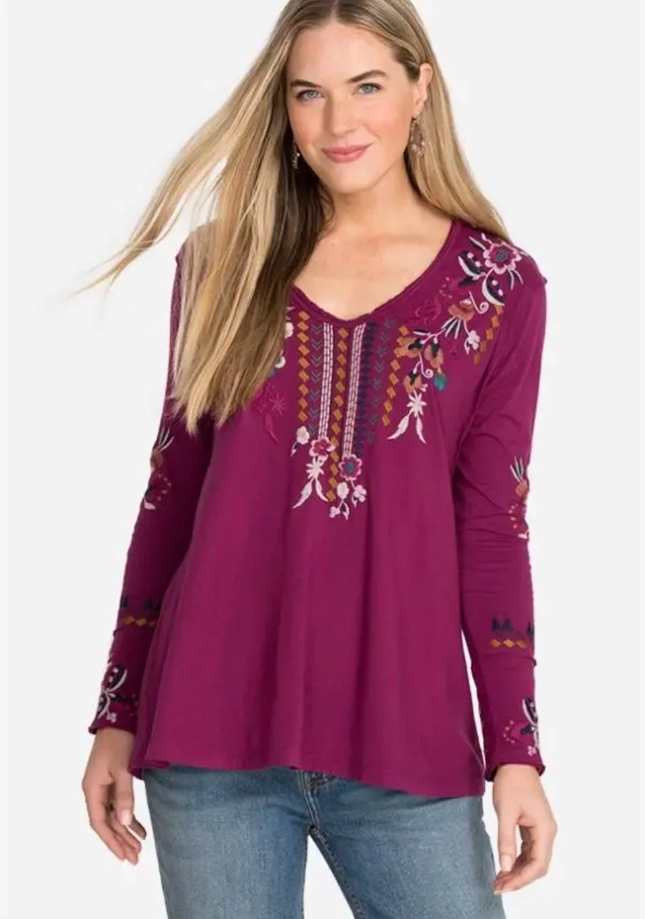Johnny Was Embroidered Magenta Long 