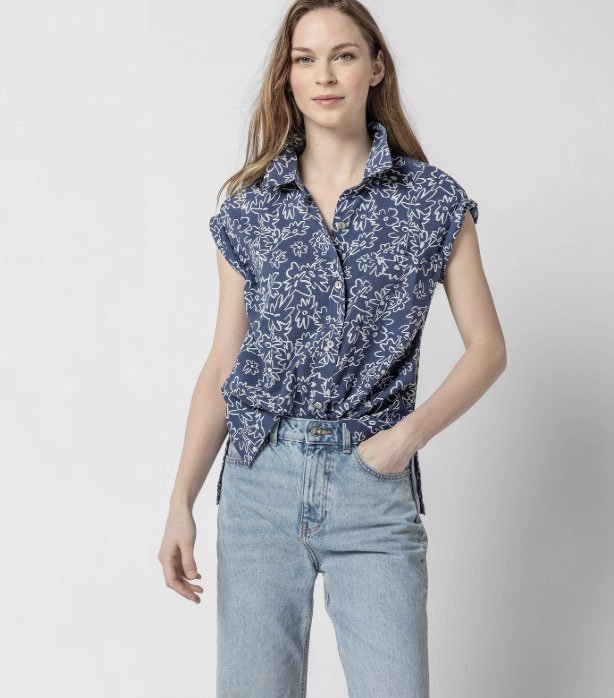 komil print roll sllv shirt blue front.jpg