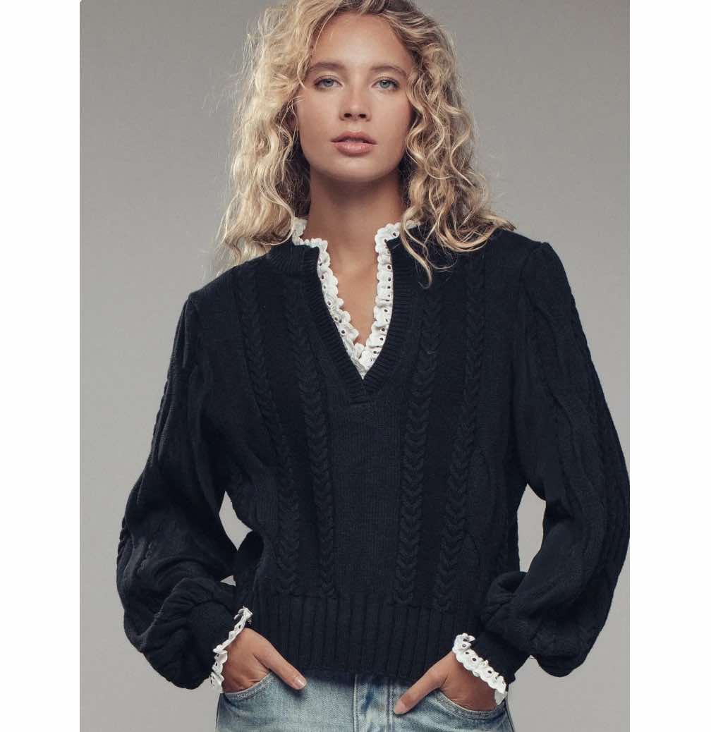 black eyelet trim cable knit sweater.jpg