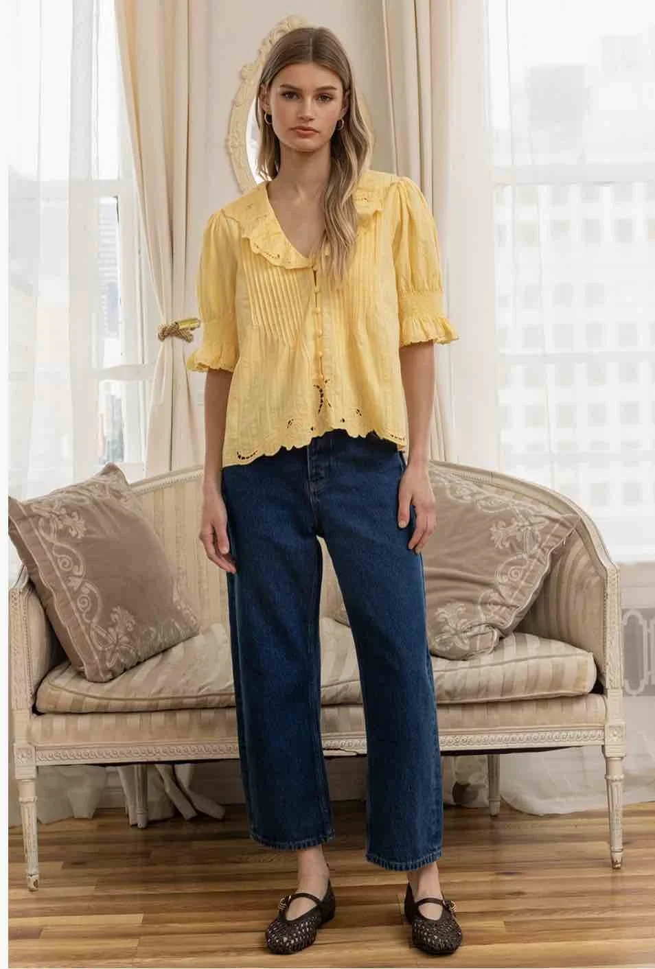 yellow lace collar blouse full length stylrd.jpg
