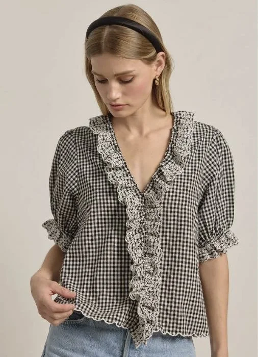 gingham ruffle hem blouse.jpg