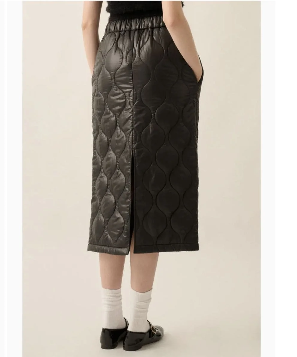 faux leather quilt maxi skirt back.jpg