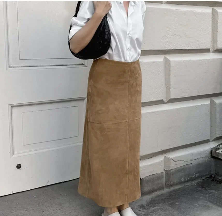 vegan suede midi skirt suede.jpg