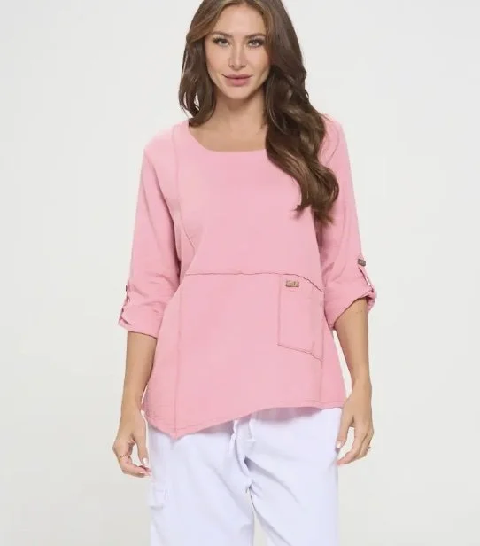 pink pocket front tee tan .jpg