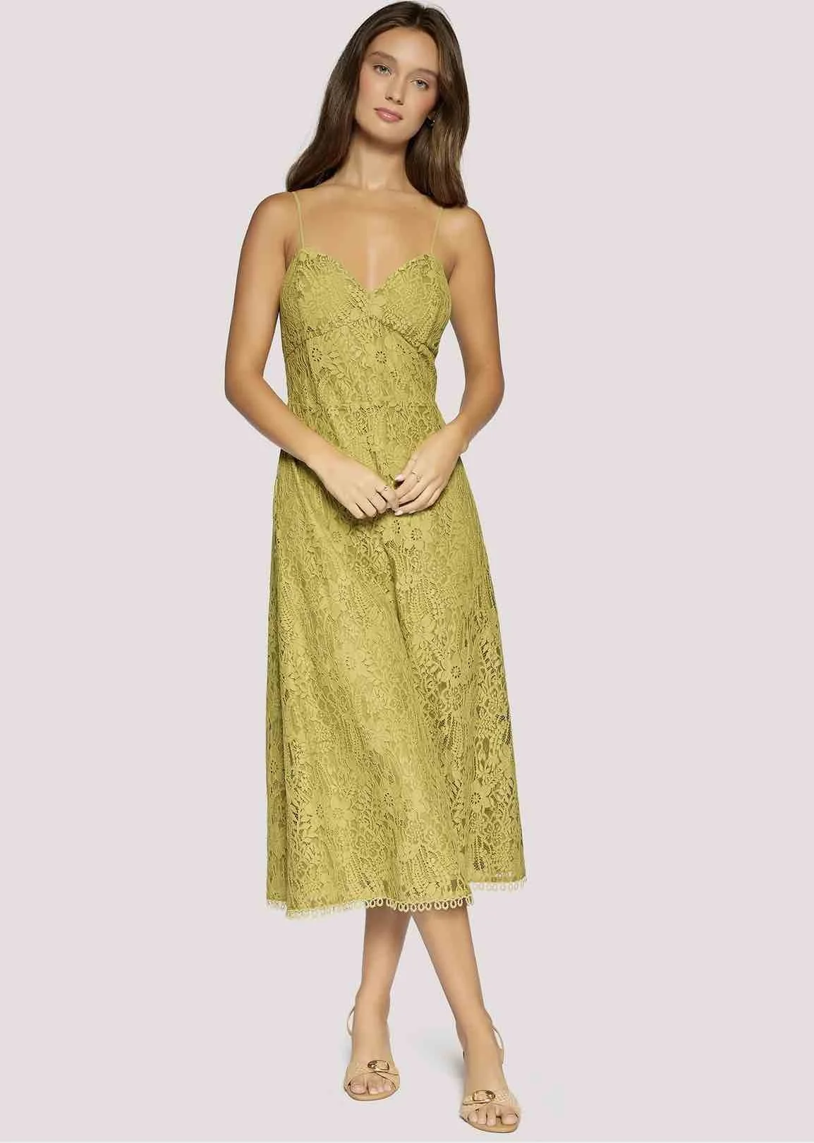 * * * * * Lace Slip Dress Midi  Camp Willow