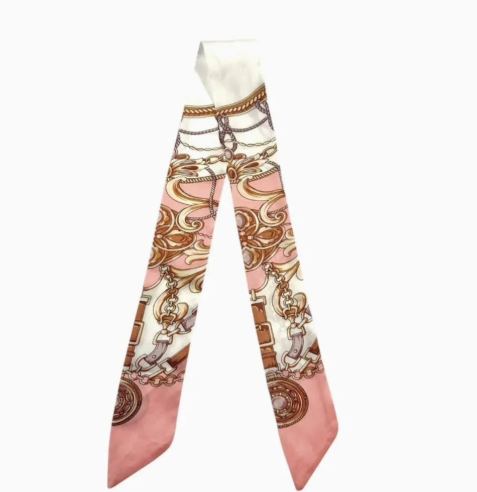 Pink Equestrian Print Twilly Scarf.jpg